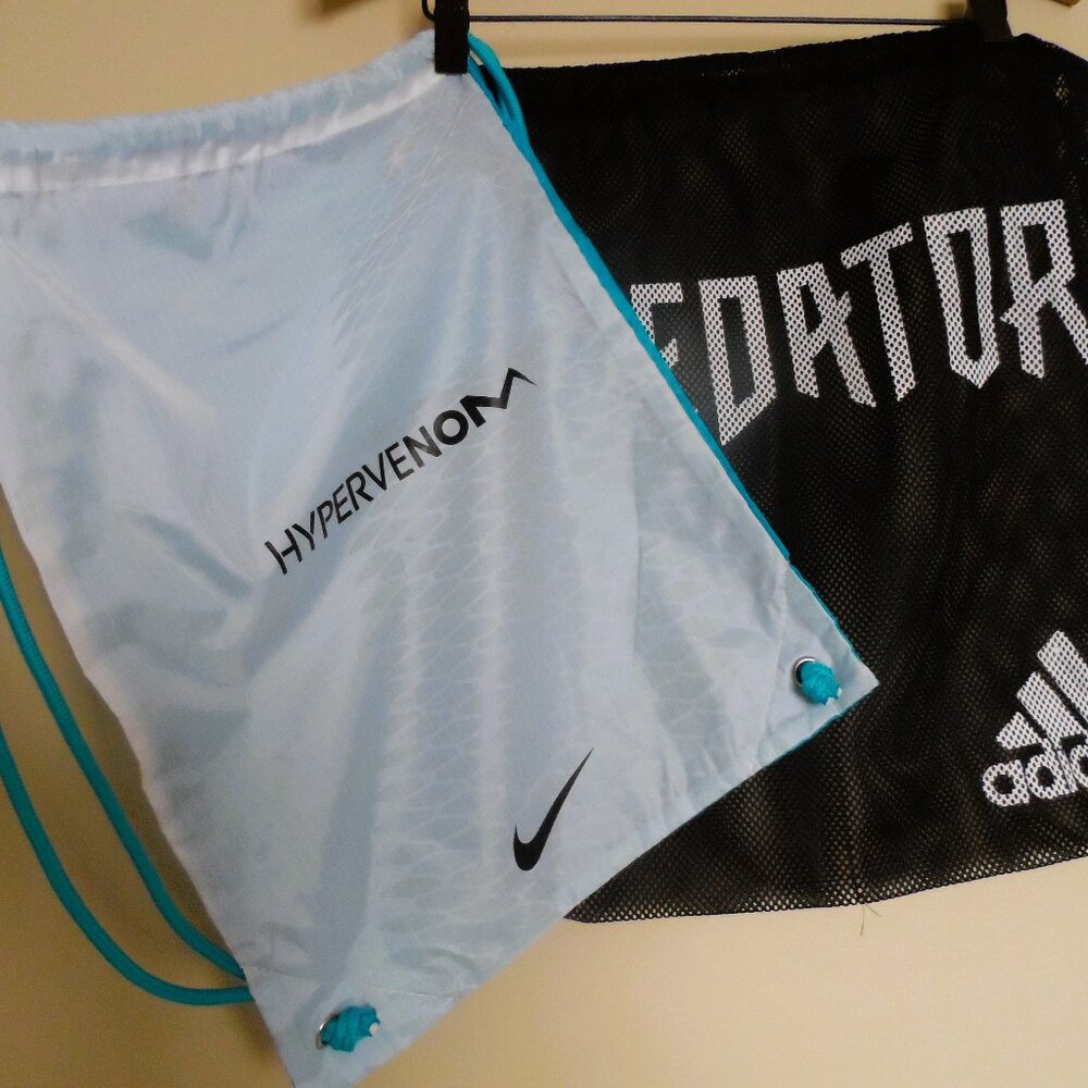 Adidas and Nike- Set 2 draw cord bags